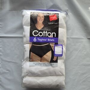 Hanes 6pk White Tagless Briefs Womens Size 14 (6X)